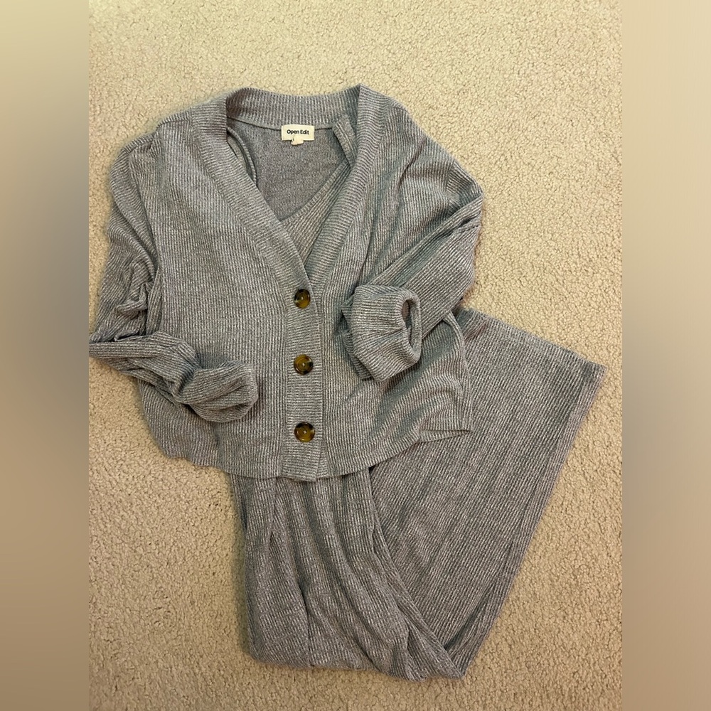 Nordstrom Open Edit Cozy Rib 3-Piece Lounge Set